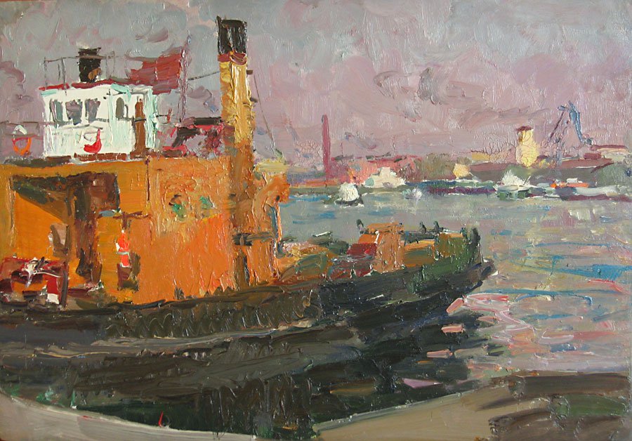 In the Sea Port - Vladimir Ovchinnikov