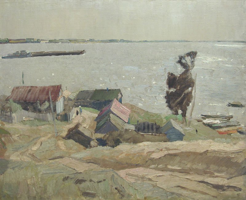 Windy Day on the Volga River - Vladimir Ovchinnikov