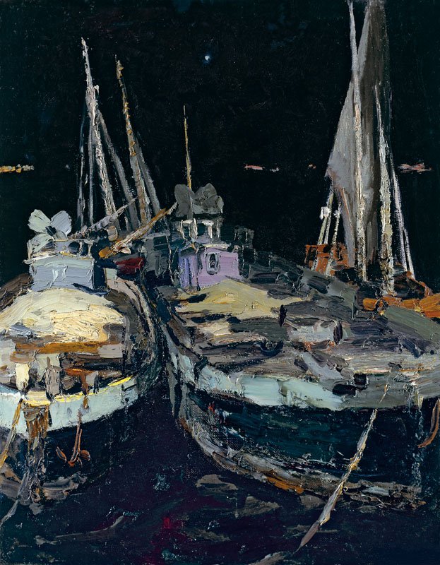 Boats at the Night - Vladimir Ovchinnikov