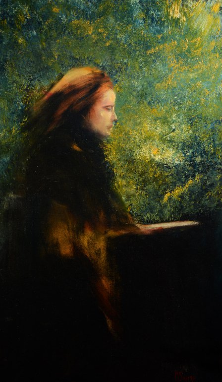 READING IN THE GARDEN - Maurice Sapiro