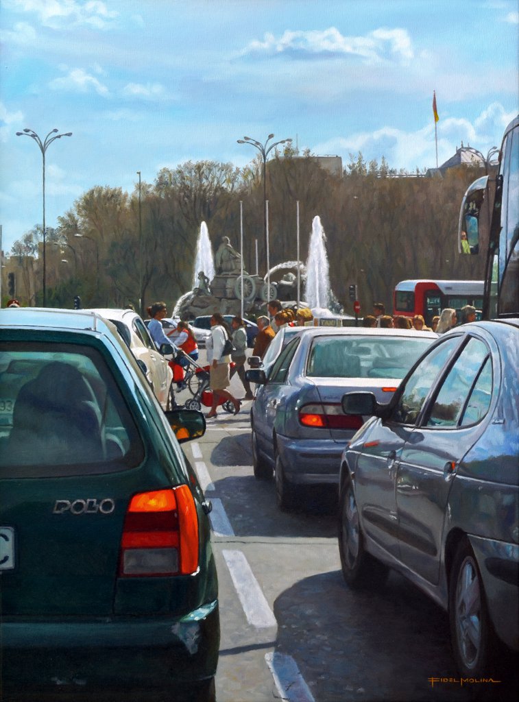 Tránsito en Cibeles - Fidel Molina