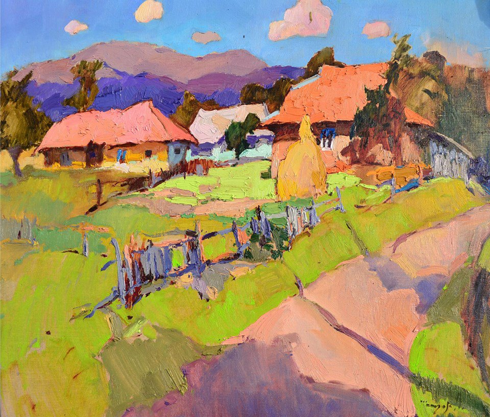 Morning in the village of River - Alexander Shandor
