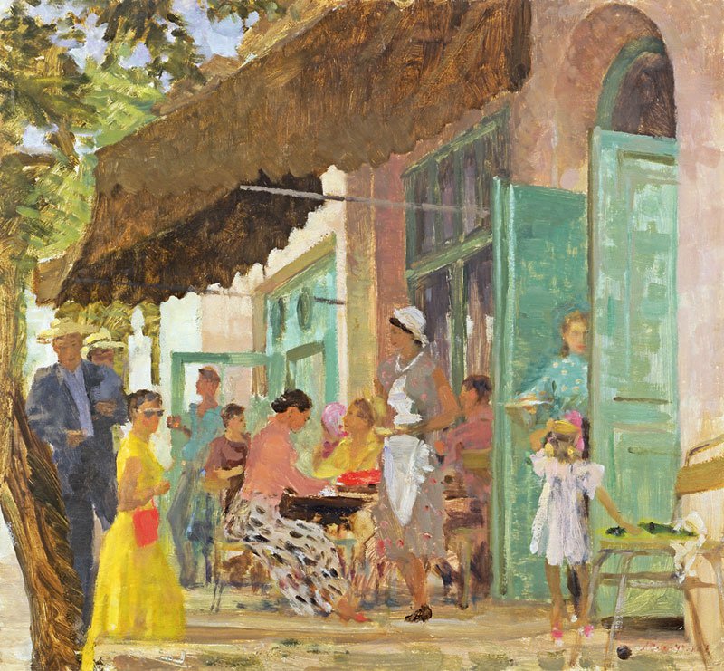 Alexander Samokhvalov (1894-1971). Cafe Gurzuf.