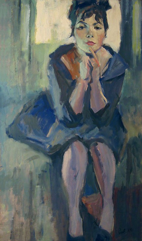 Portrait of wife as model - Lev Russov