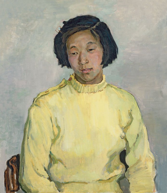 Tatiana Kopnina (1921-2009). Portrait of Chinese student. 