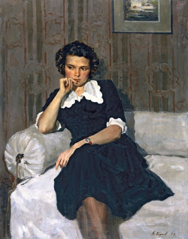 Boris Korneev (1922-1973). Portrait of artist Marina Kozlovskaya.