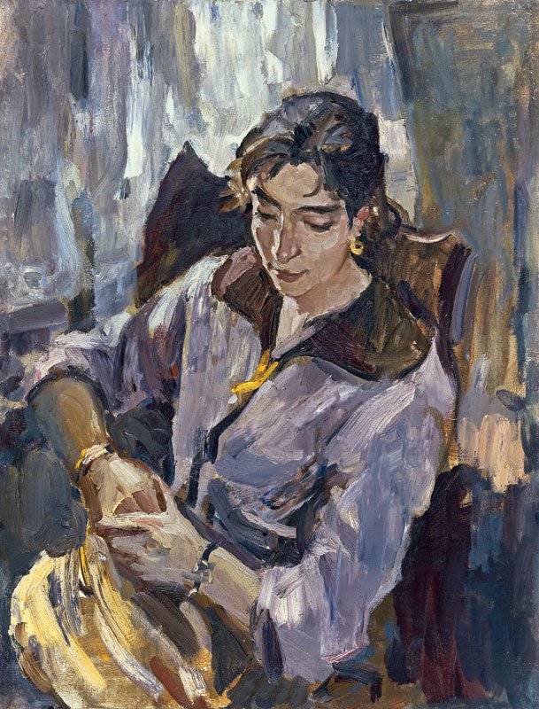 Portrait of Natali Orlova - Lev Russov
