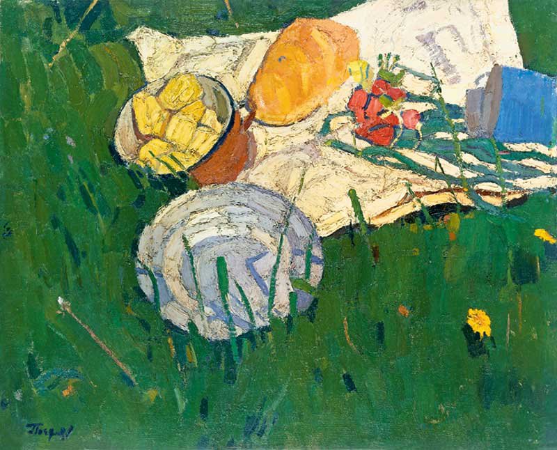 Still life in grass - Nikolai Pozdneev