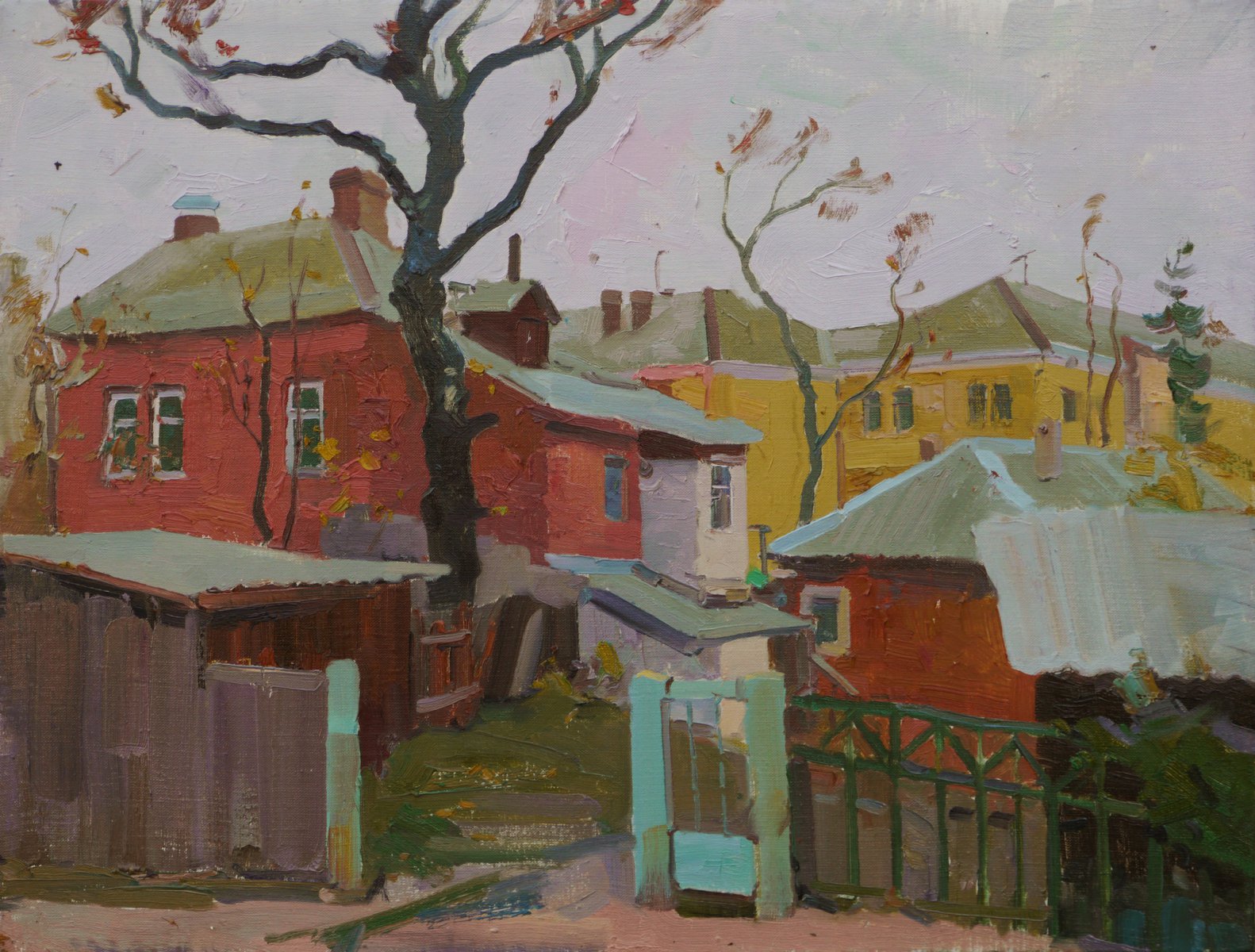 The courtyard. Khlebopekarskaya  (Vorovskogo) Street - Victor Onyshchenko