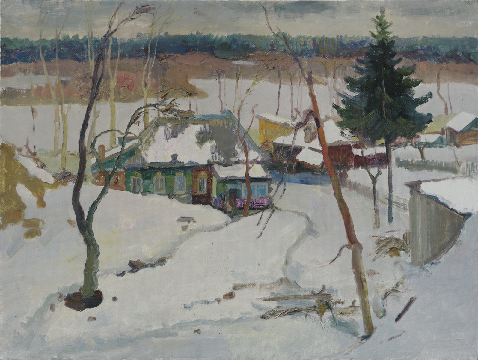 Court yard in Sednev - Victor Onyshchenko