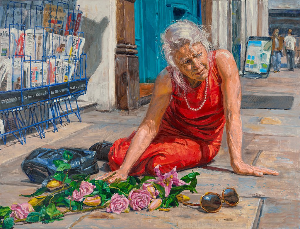 The Fall - Lady with Flowers - Michele Del Campo