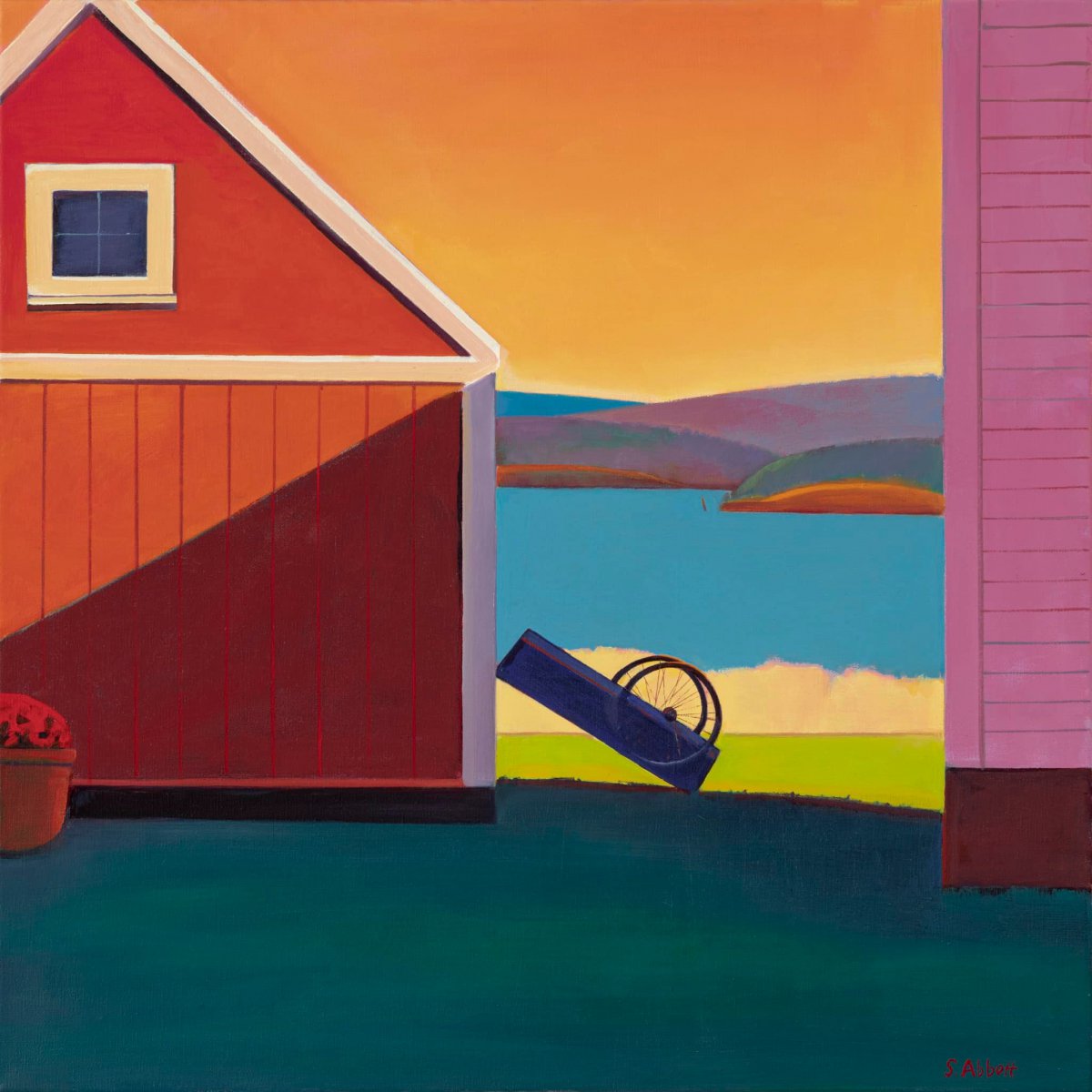 Red Barn, Late Afternoon - Susan Abbott