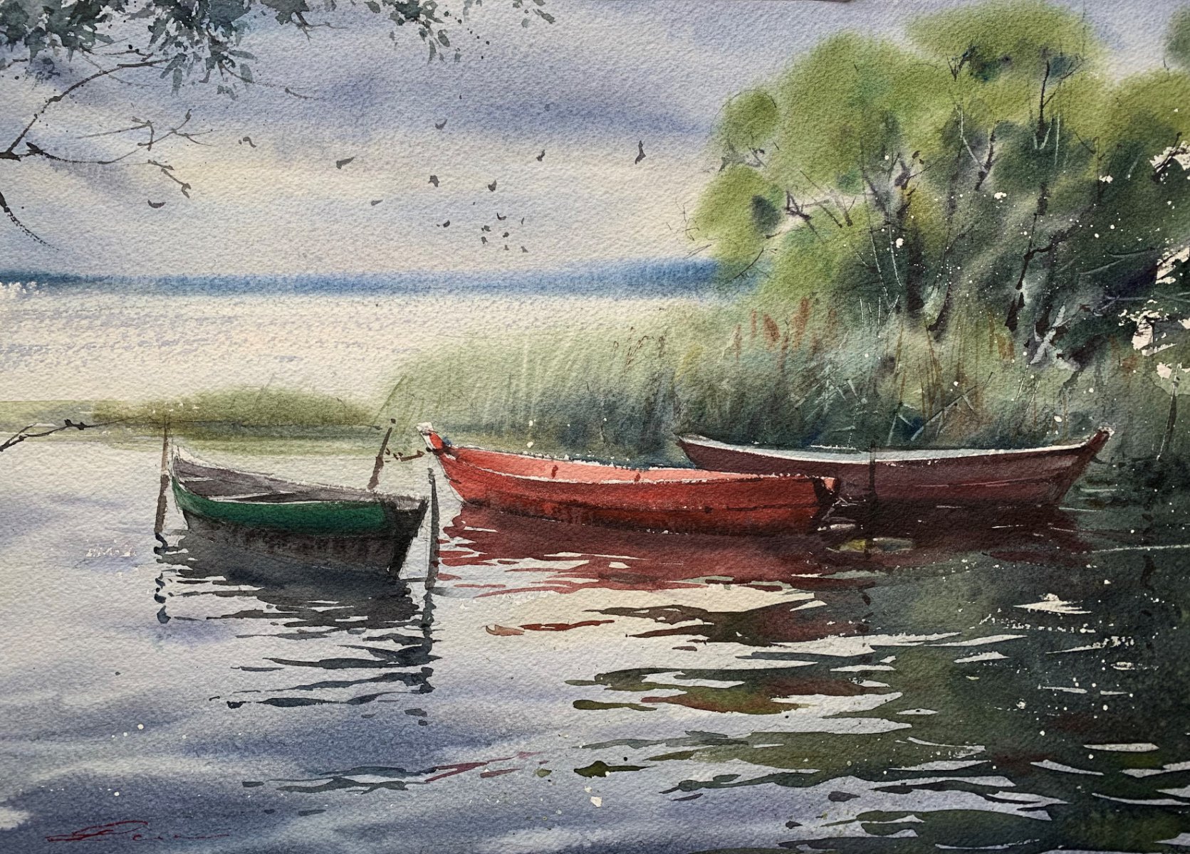 Three boats - Galina Gomzina