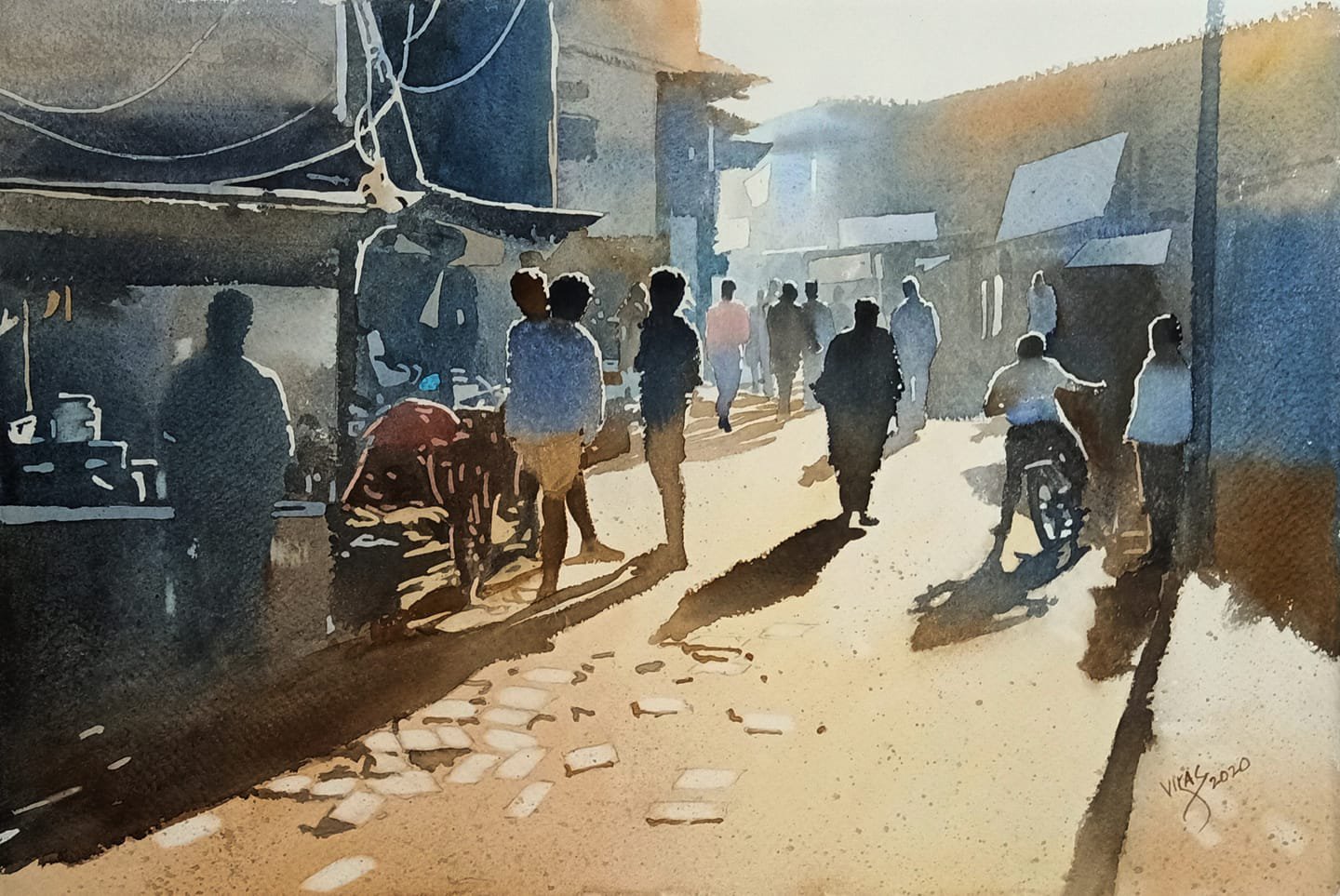 Watercolour on Canson, Moulin du Roy paper 640 g (cold press) - Vikas Vinayak Patnekar