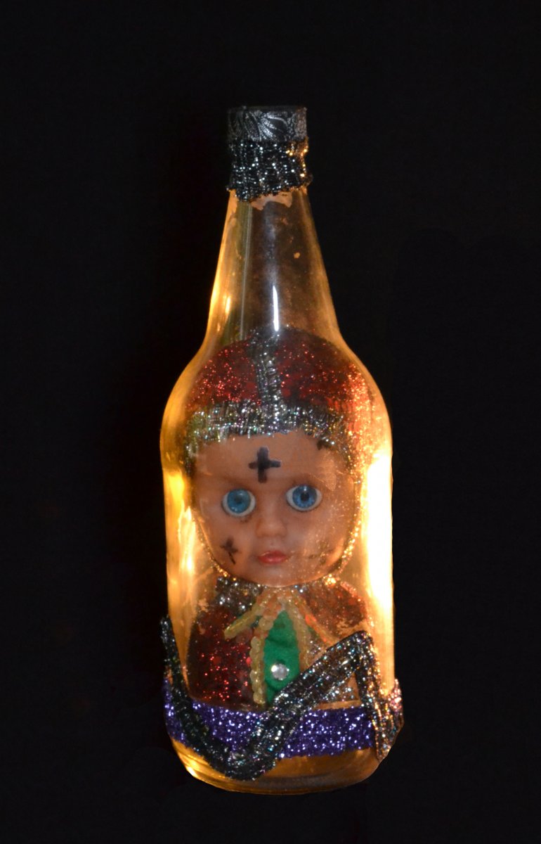 Haitian vodou bottle for Erzulie Freda (a Haitian vodou spirit)
Haiti