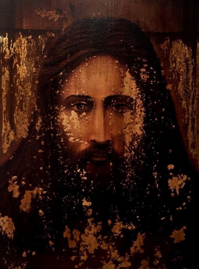Old Jesus Painting - René Cheng