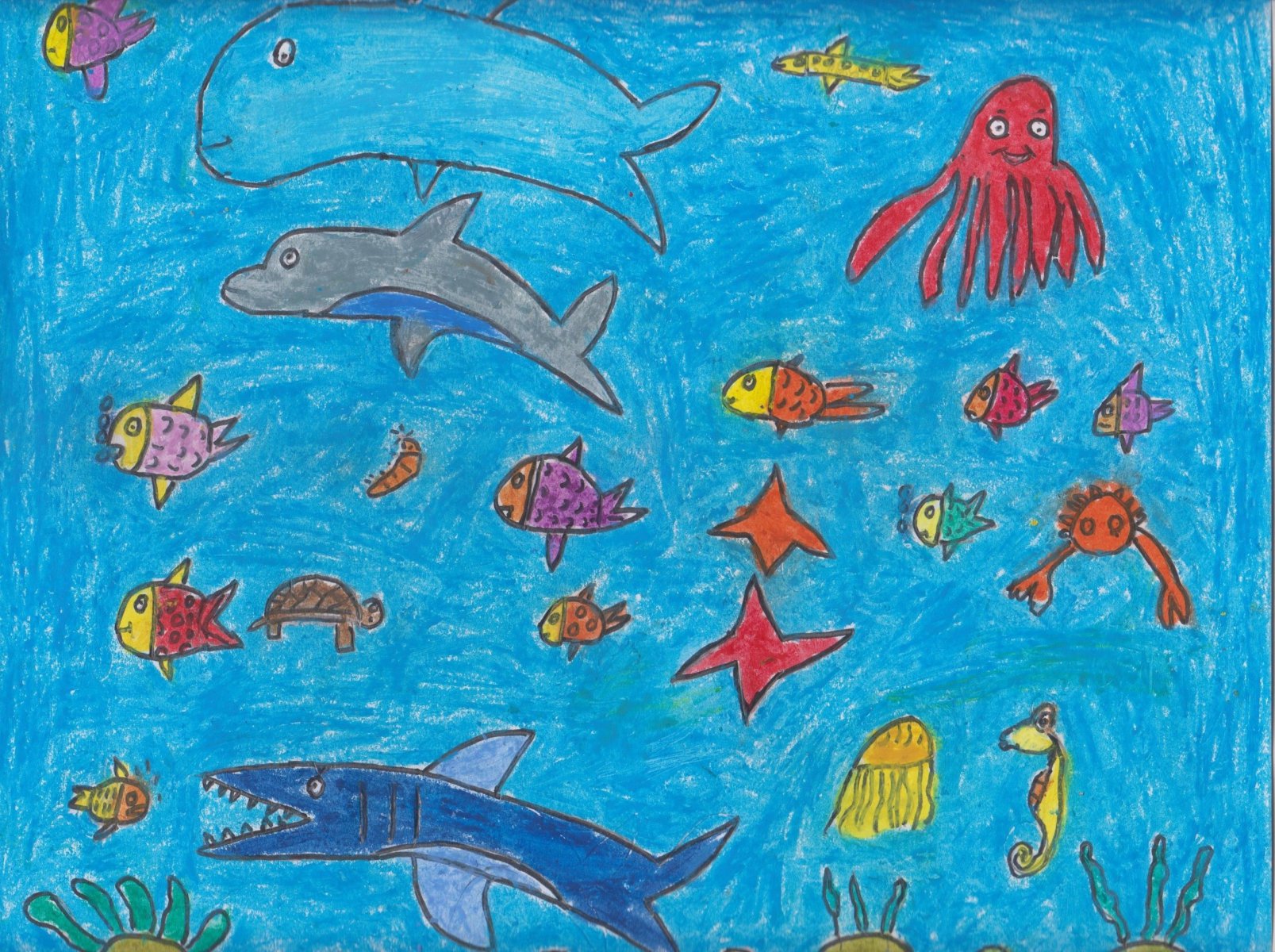 LIFE UNDER THE OCEAN ( THEME- OCEAN LIFE) - JOHN ( JOHN ART Gallery 2019).