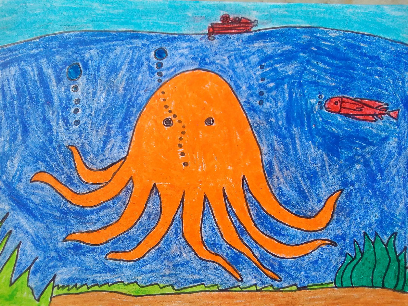 OCTOPUS ( THEME- OCEAN LIFE). - JOHN ( JOHN ART Gallery 2019).