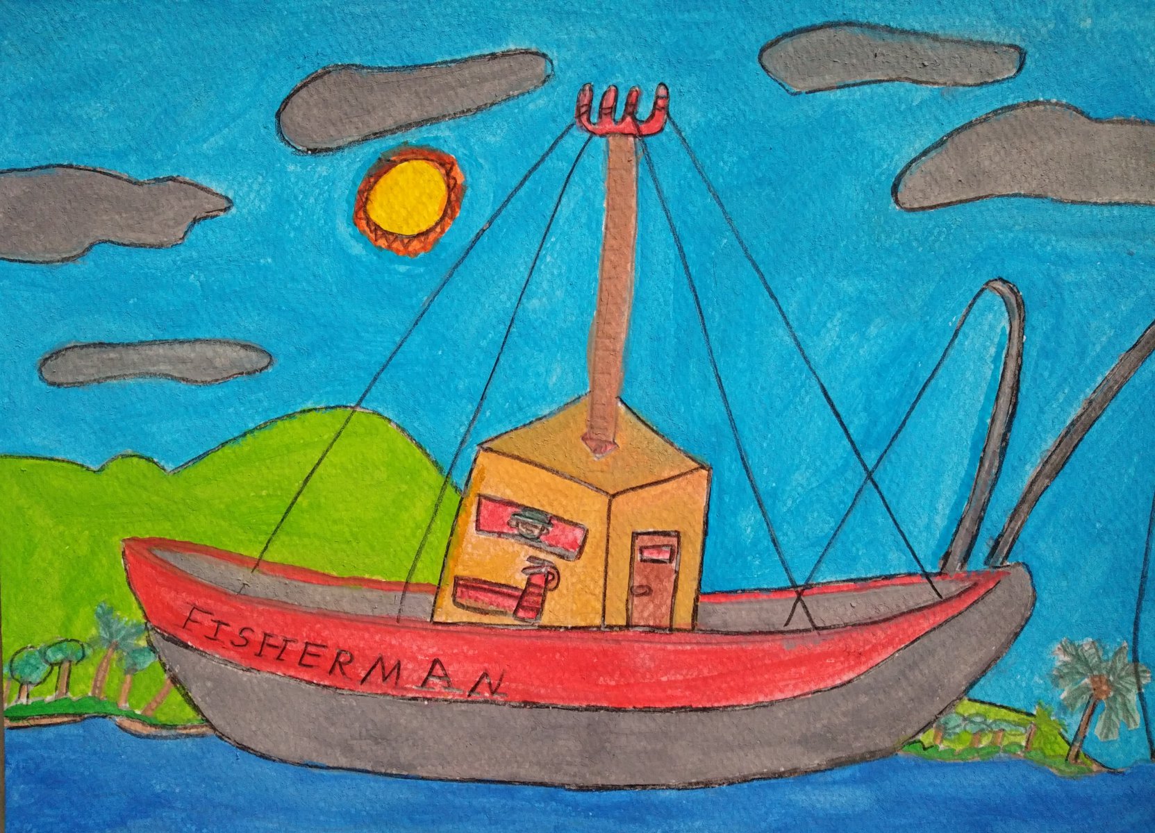 Fishing boat of Kerala - JOHN ( JOHN ART Gallery 2019).