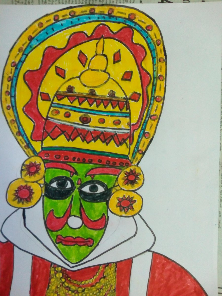 KATHAKALI ( FOLK DANCE OF KERALA, INDIA) - JOHN ( JOHN ART Gallery 2019).