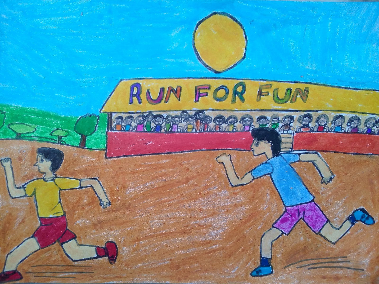 RUN FOR FUN ( RUNNING IS GOOD FOR HEALTH). - JOHN ( JOHN ART Gallery 2019).