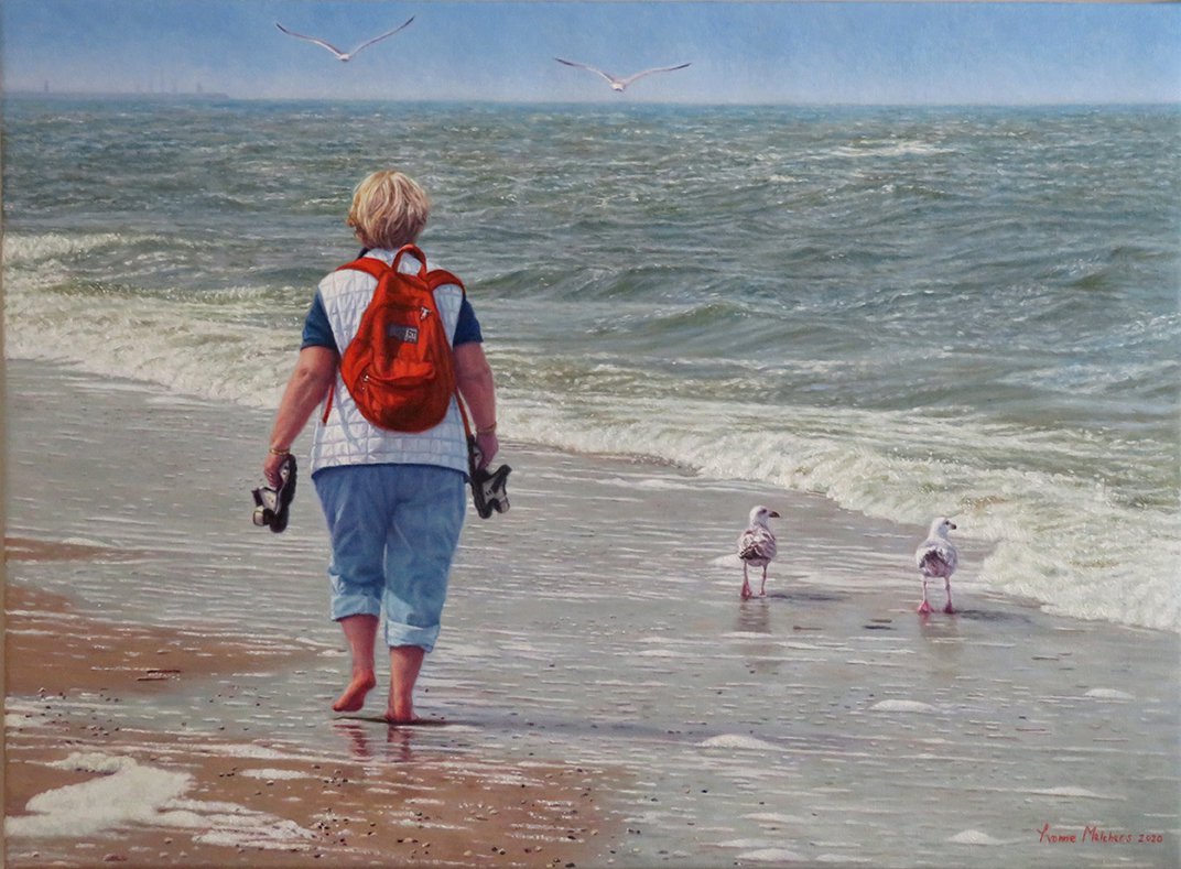 Anneke in Wassenaar/North Sea Blues (by commission) - Yvonne Melchers