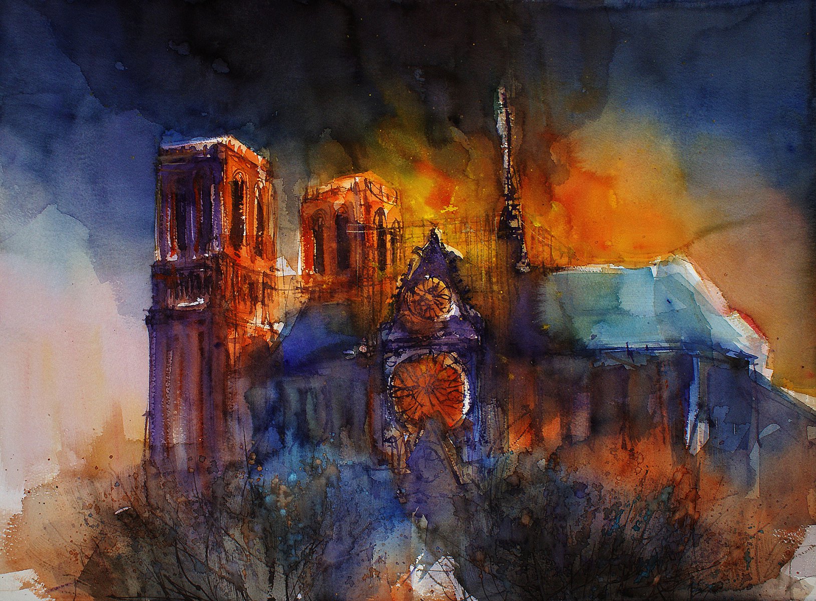 “Burning Notre Dame De Paris – 2019, April, 15” - Carsten Wieland