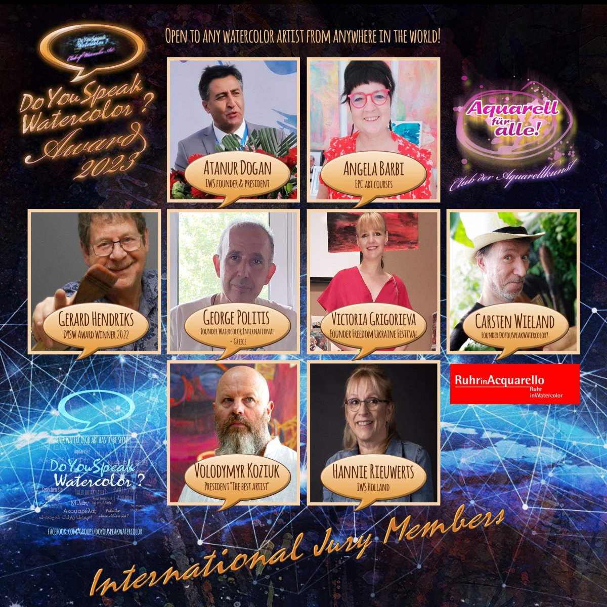 International Jury of the DYSW Award 2023 - DoYouSpeakWatercolor?
