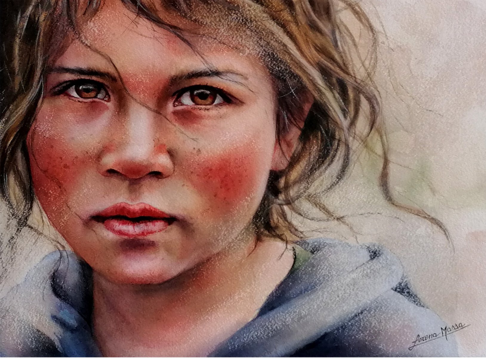 Honorable Mentions:
Lorena Massa, Italy The war's scratches_28 x 38 - DoYouSpeakWatercolor?