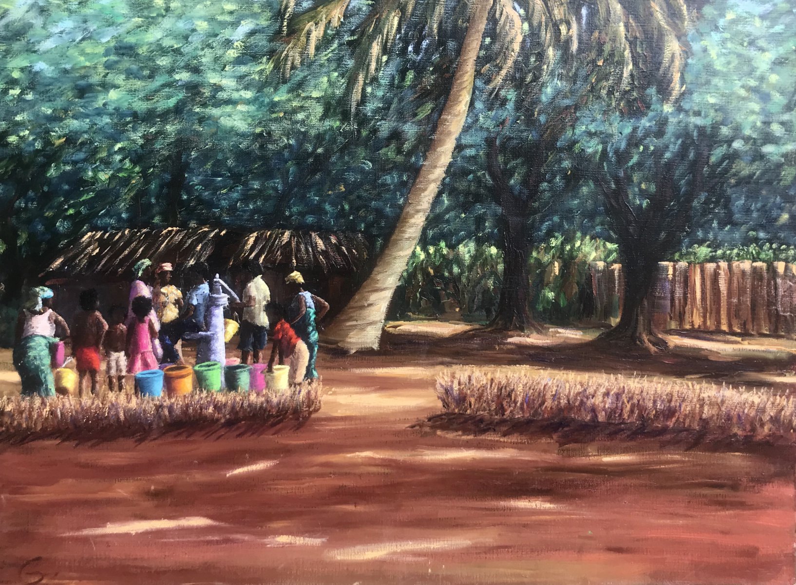 Chating at the well  - Cabaceira - Mozambique - Laurence Blanchard