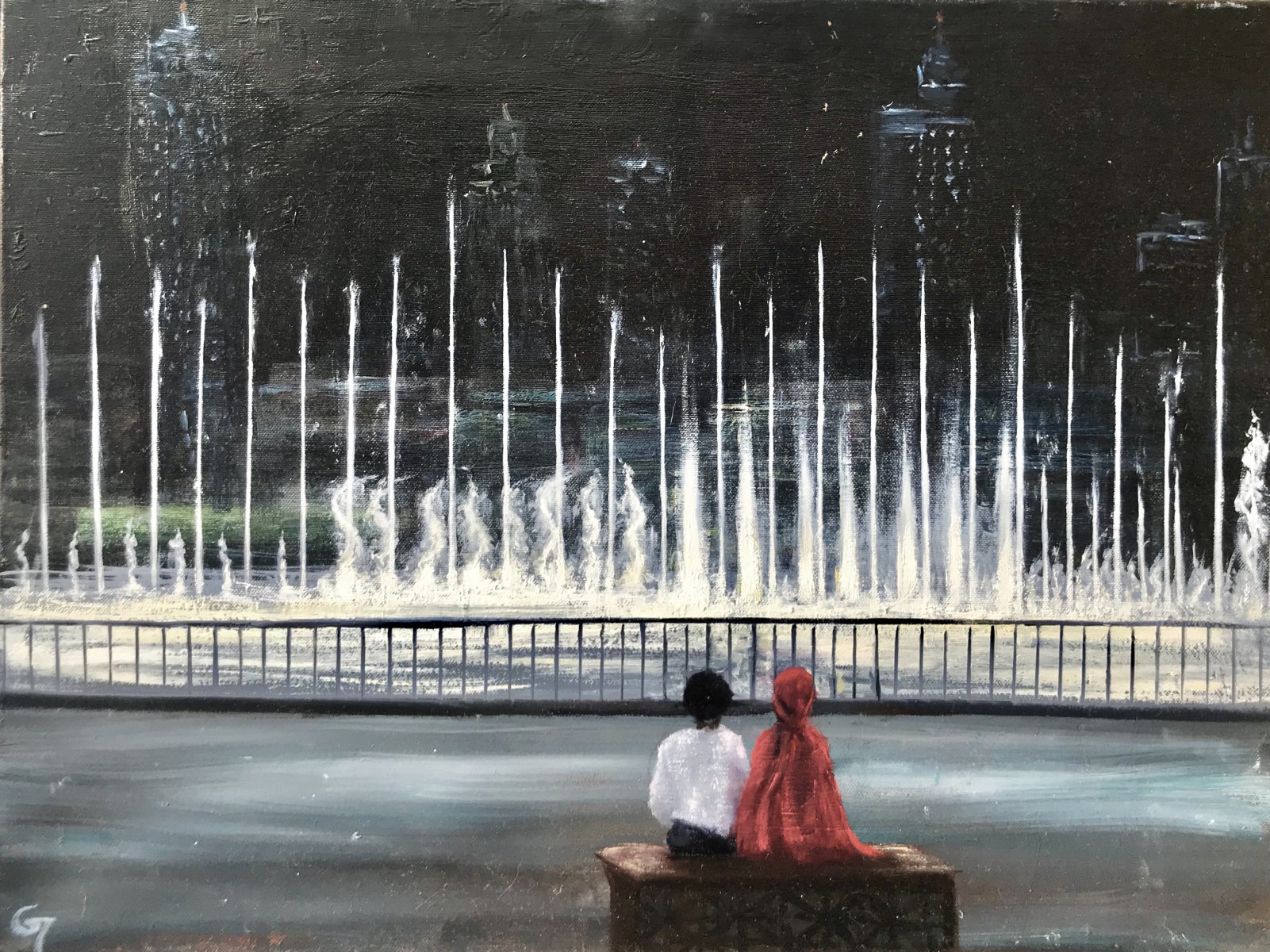 Burj Khalifa water show - Dubai - UAE - Laurence Blanchard