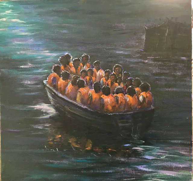 Migrants - Somewhere in the méditerranée                 
 - Laurence Blanchard