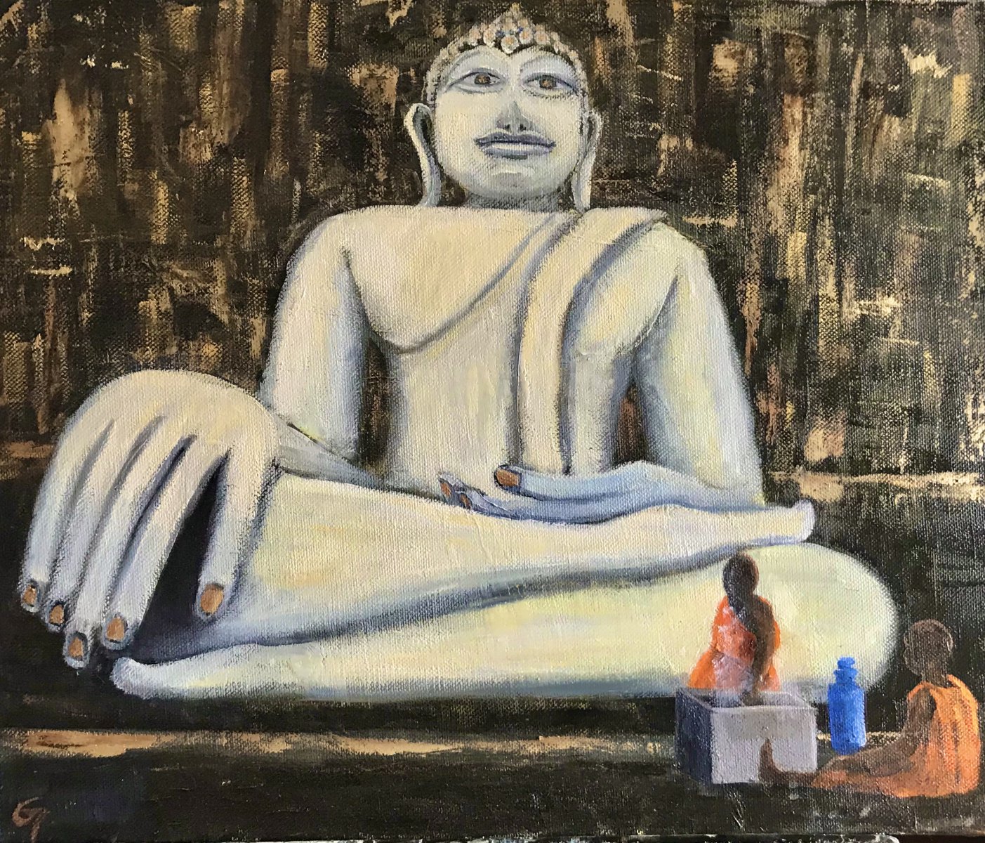 Monks and Buddha's meditation - Sukhothai - Thailand - Laurence Blanchard