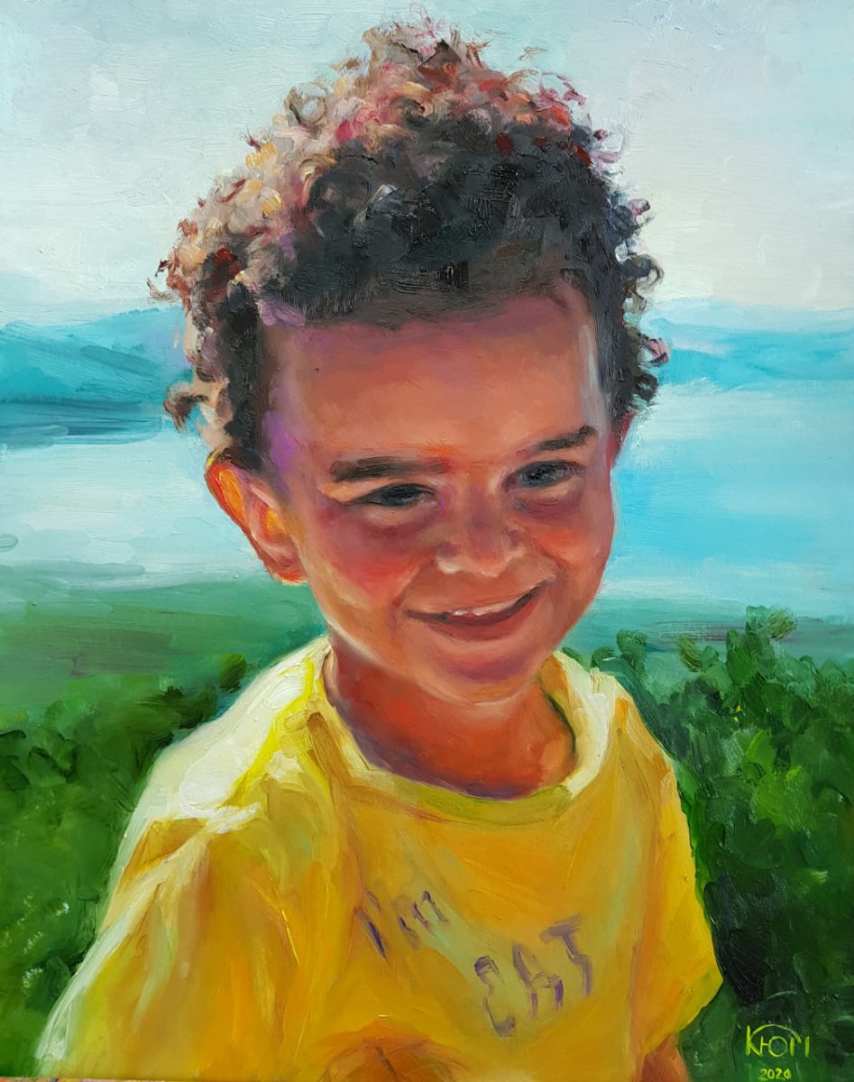 Portrait of a Turkish boy - Yulia Krinitchina