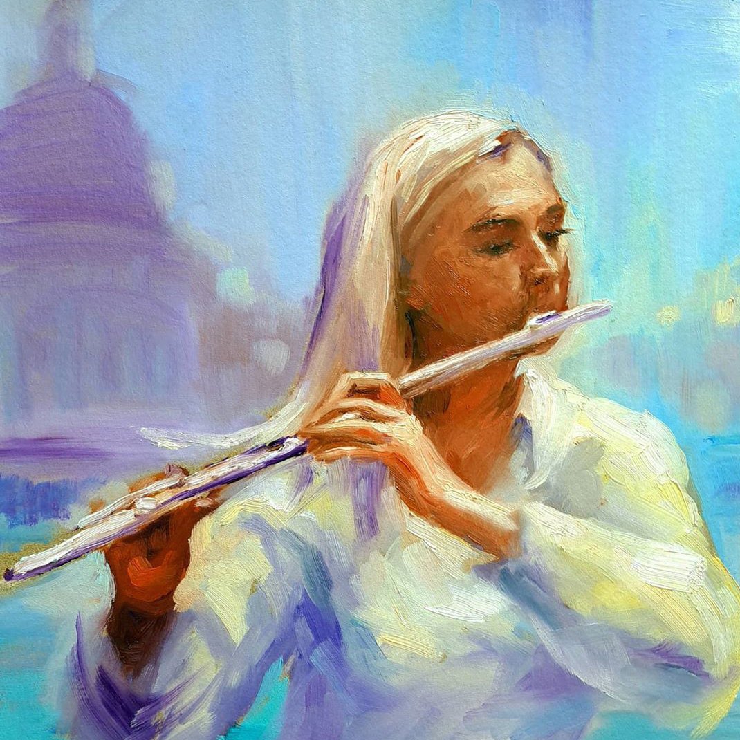 Music beloved city (Portrait of sister) - Yulia Krinitchina