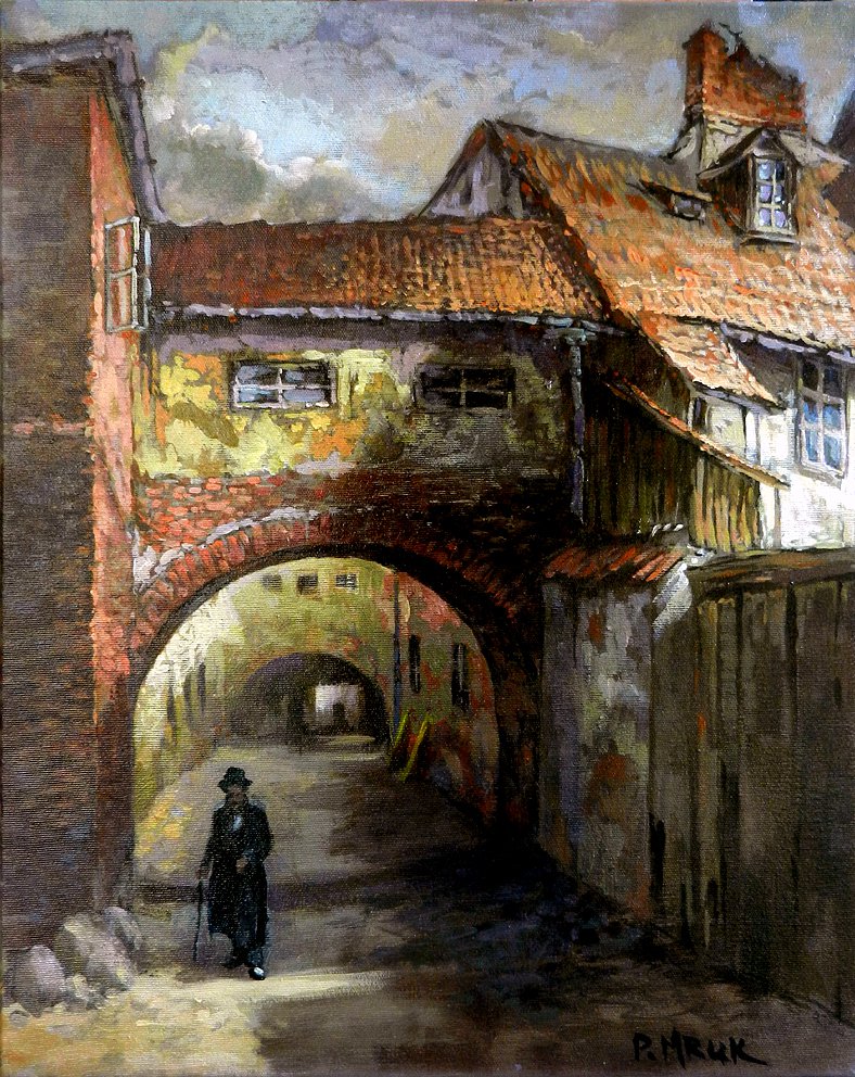Warsaw, the Old Town of the 19th century. Alley of Augustia - Piotr Mruk Łysienko