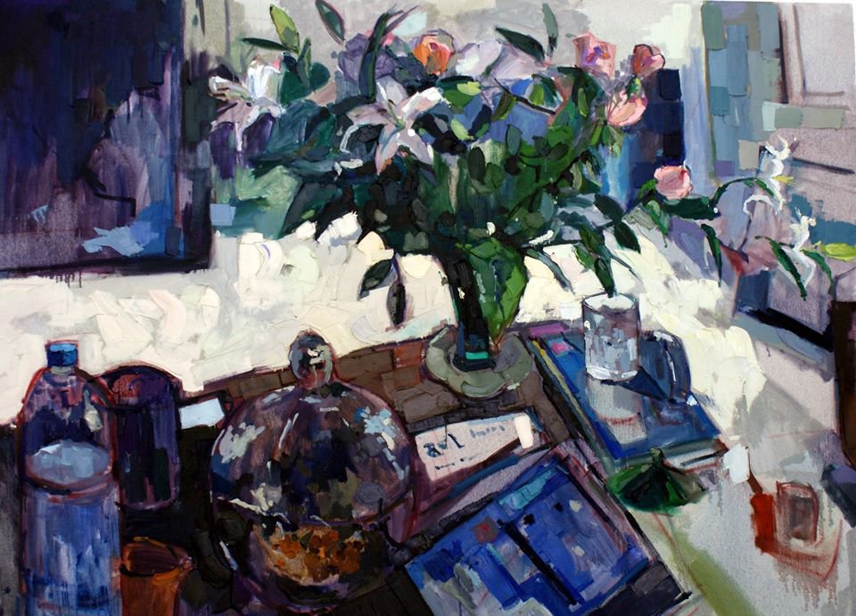 The white lily in my studio - Nouiri Mohamed 