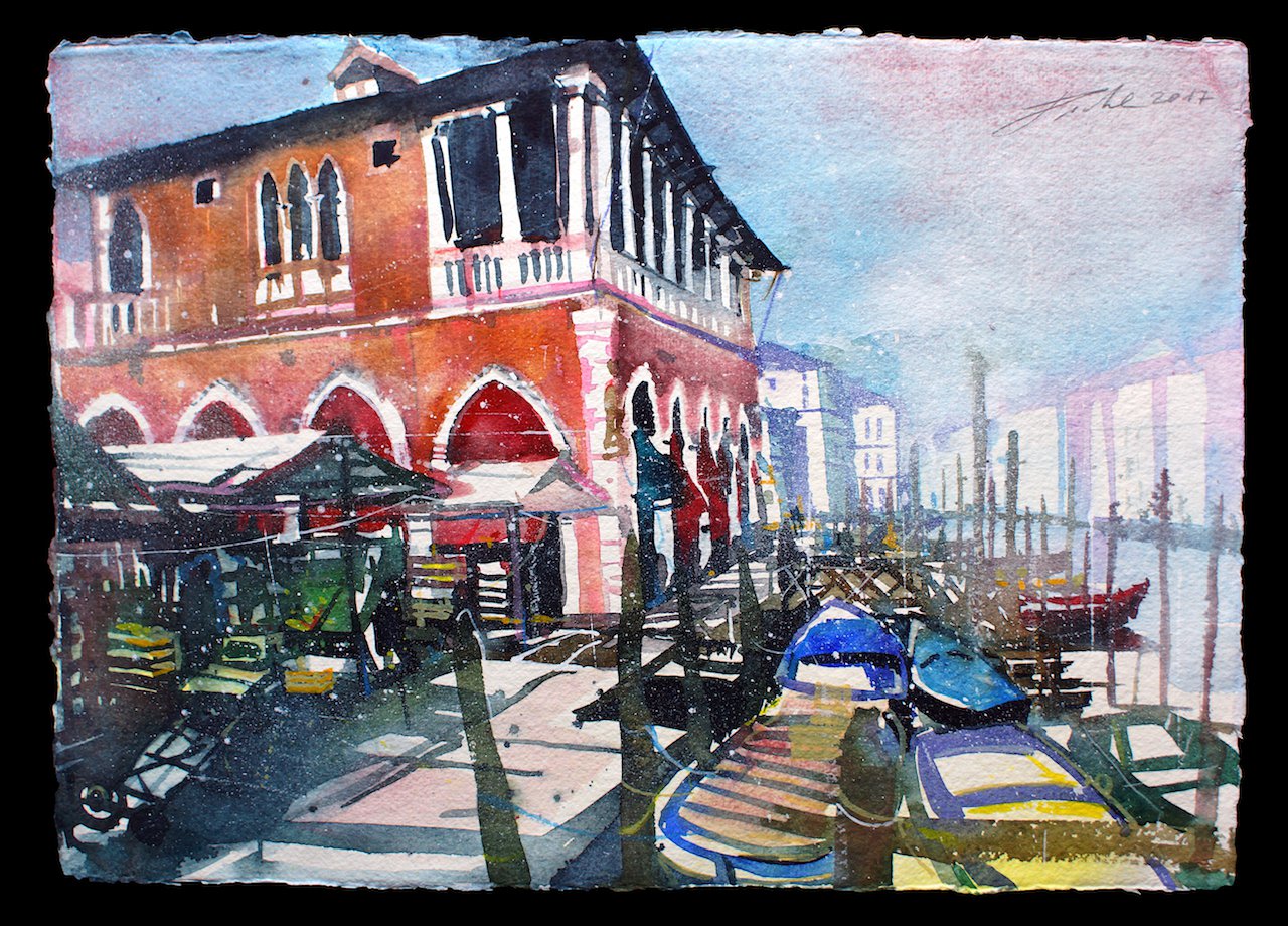 Venedig, Traghetto Pescheria - Johann Pickl