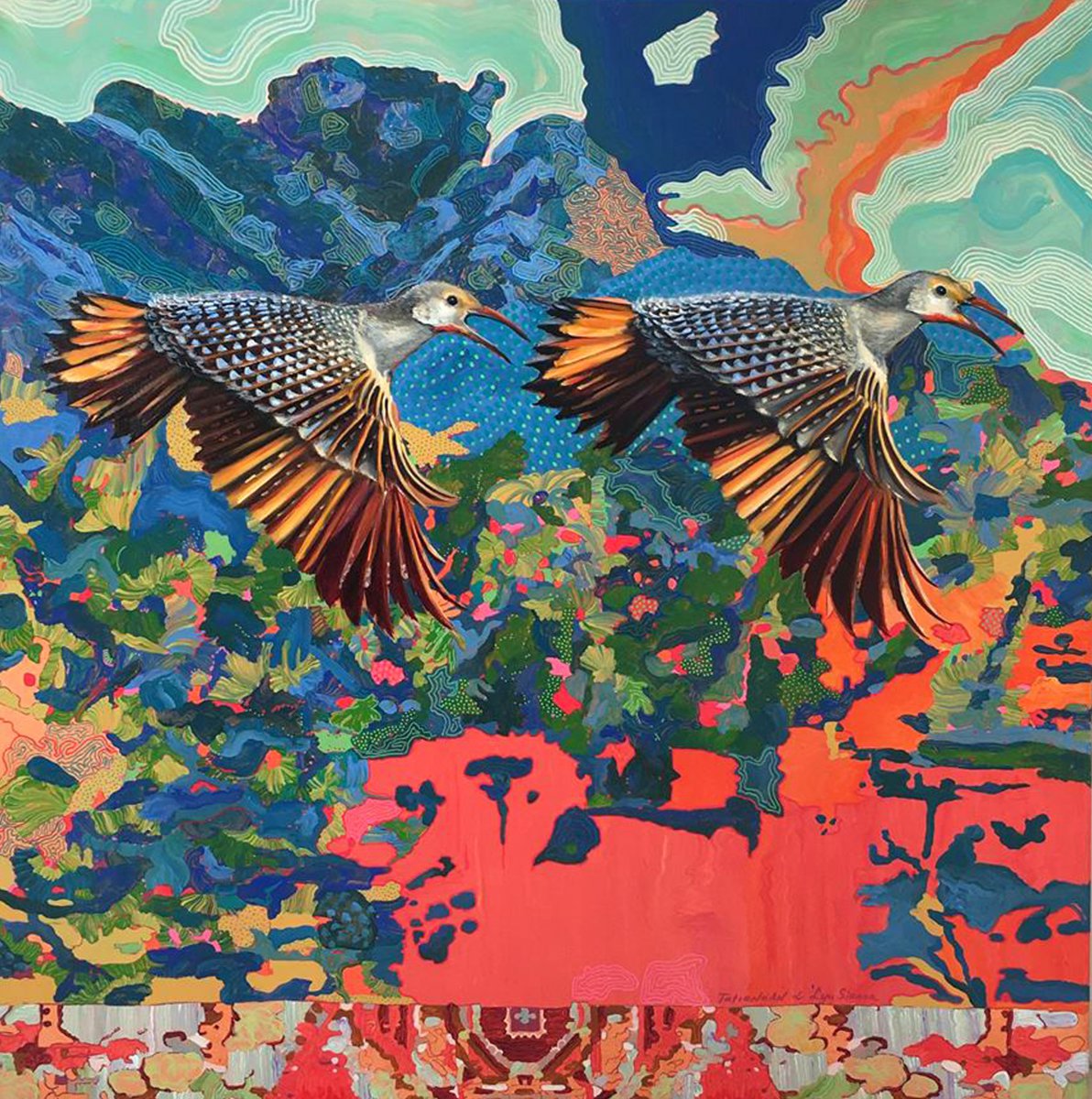 27. Golden woodpeckers - Tatiana An
