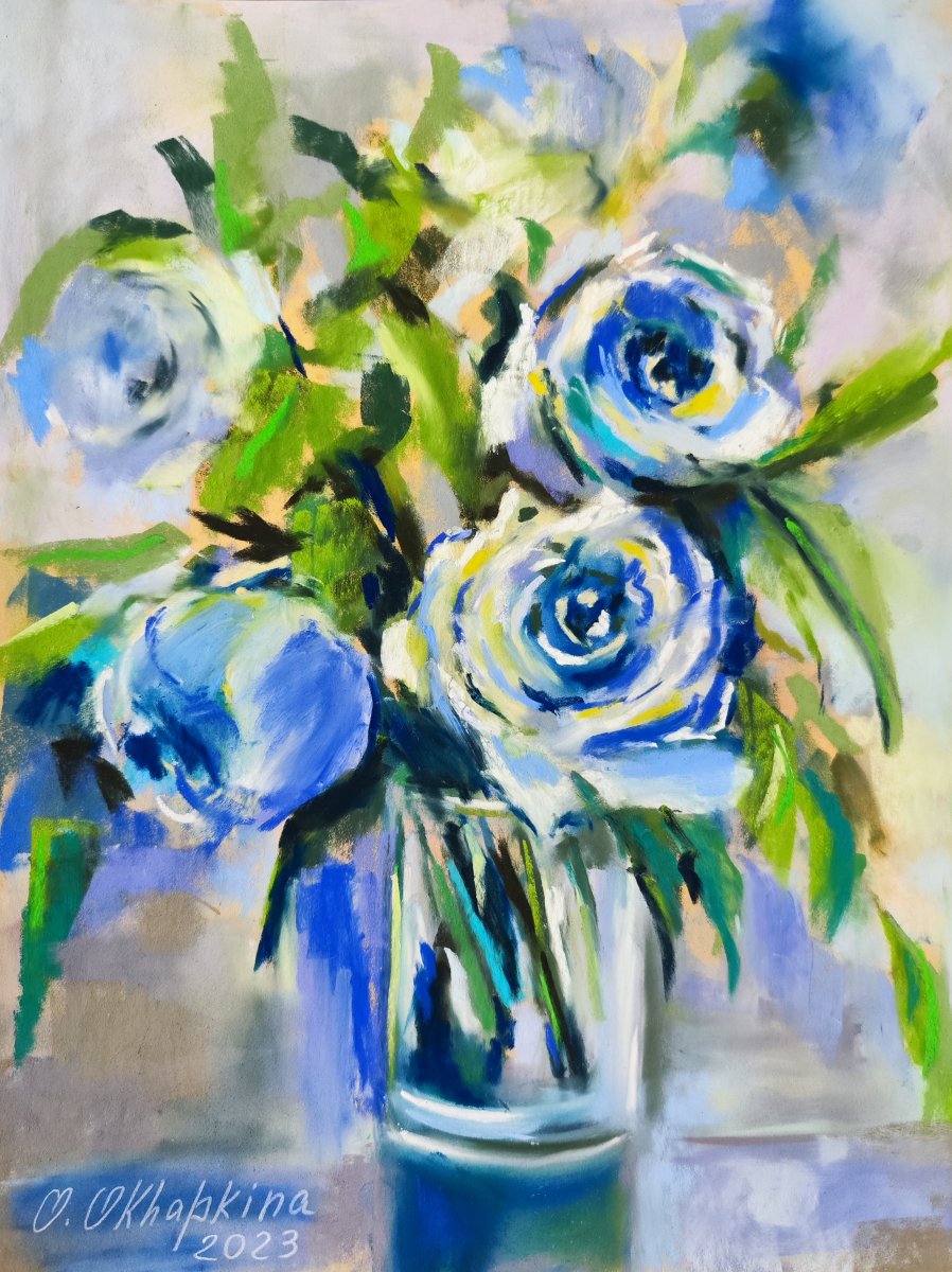 Blue roses - Oksana Okhapkina