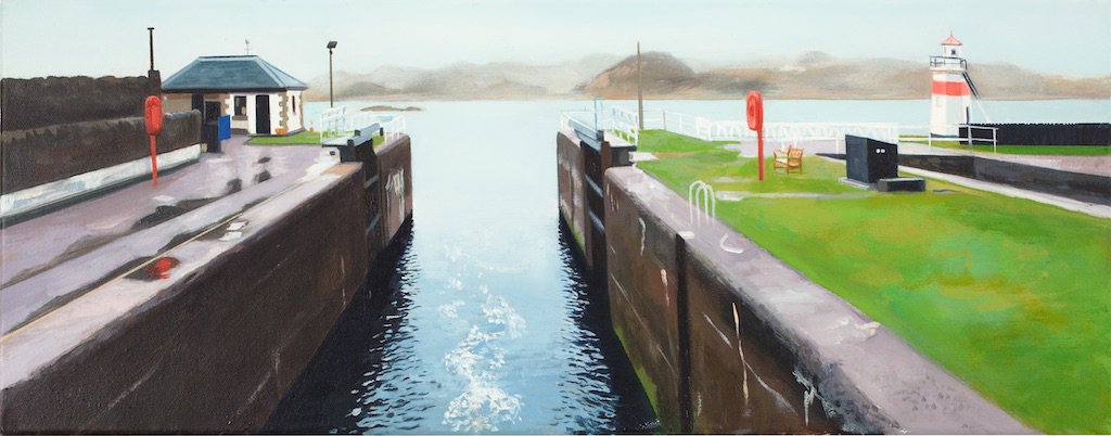 Rainy Morning -Crinan Sealock - Lesley Banks