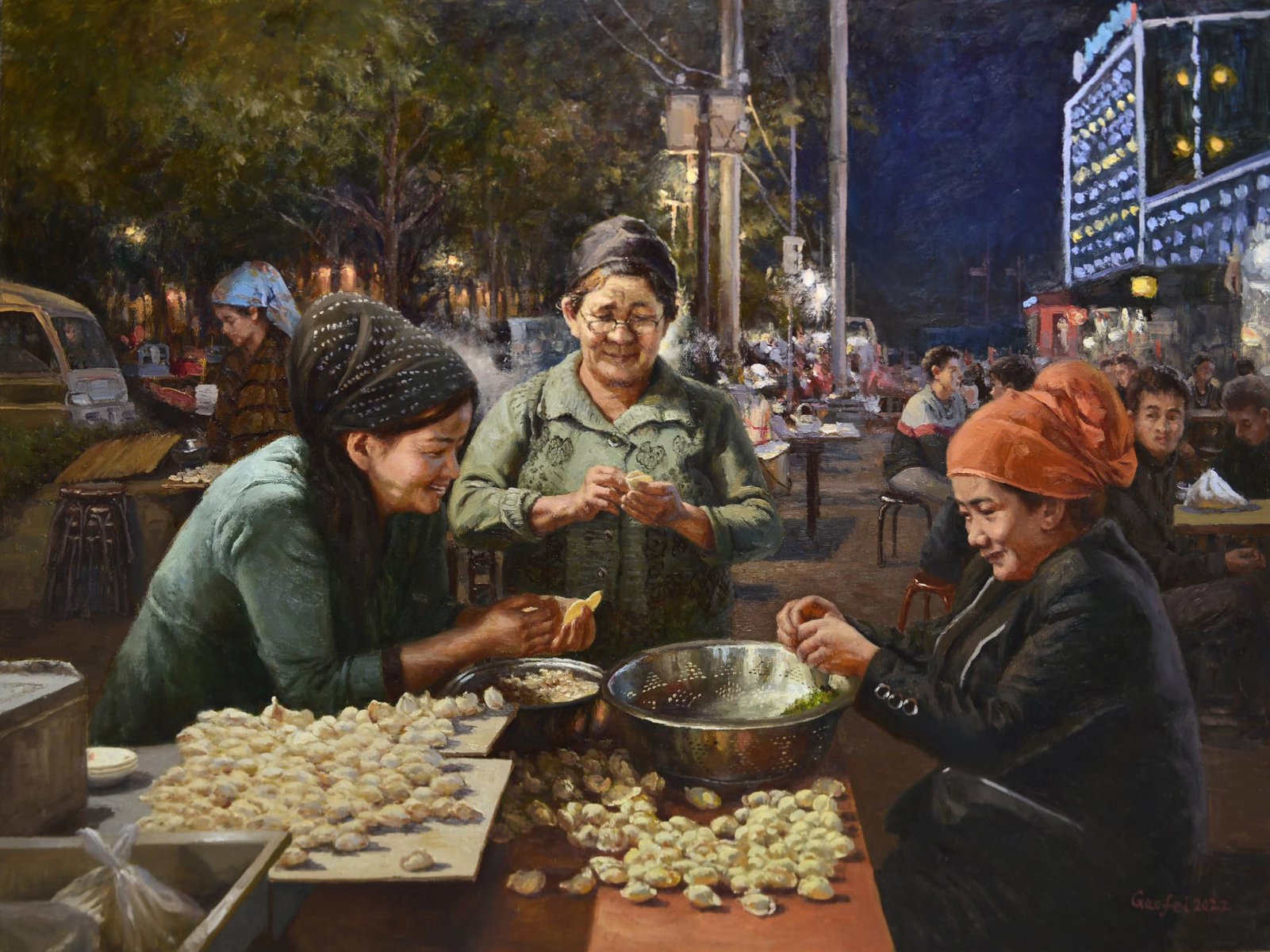 《吐鲁番夜市之二》
Turpan Night Market II - Fei Gao 高飞