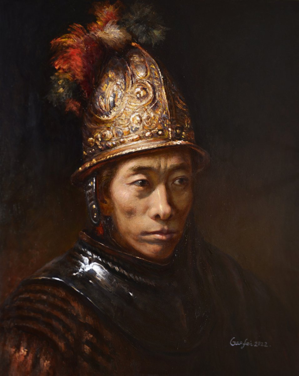 《戴金色头盔的自画像
Self-Portrait with Golden Helmet - 高飞 Fei Gao