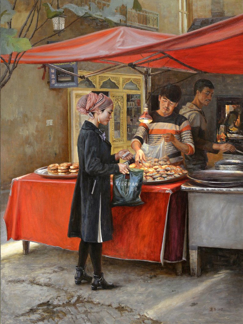 《喀什老城烤包子》
Baked Buns in the Old Town of Kashgar - Fei Gao 高飞