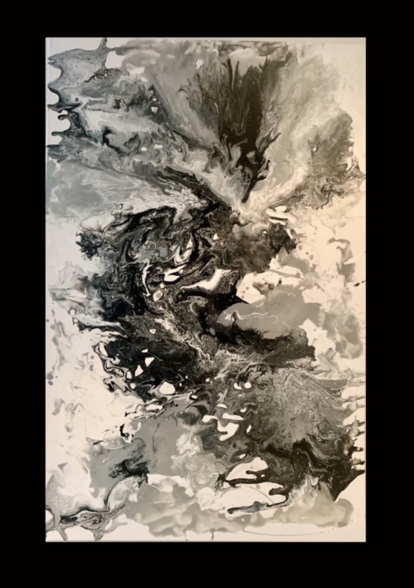 Fluid Art black and white - Anja Hofmann