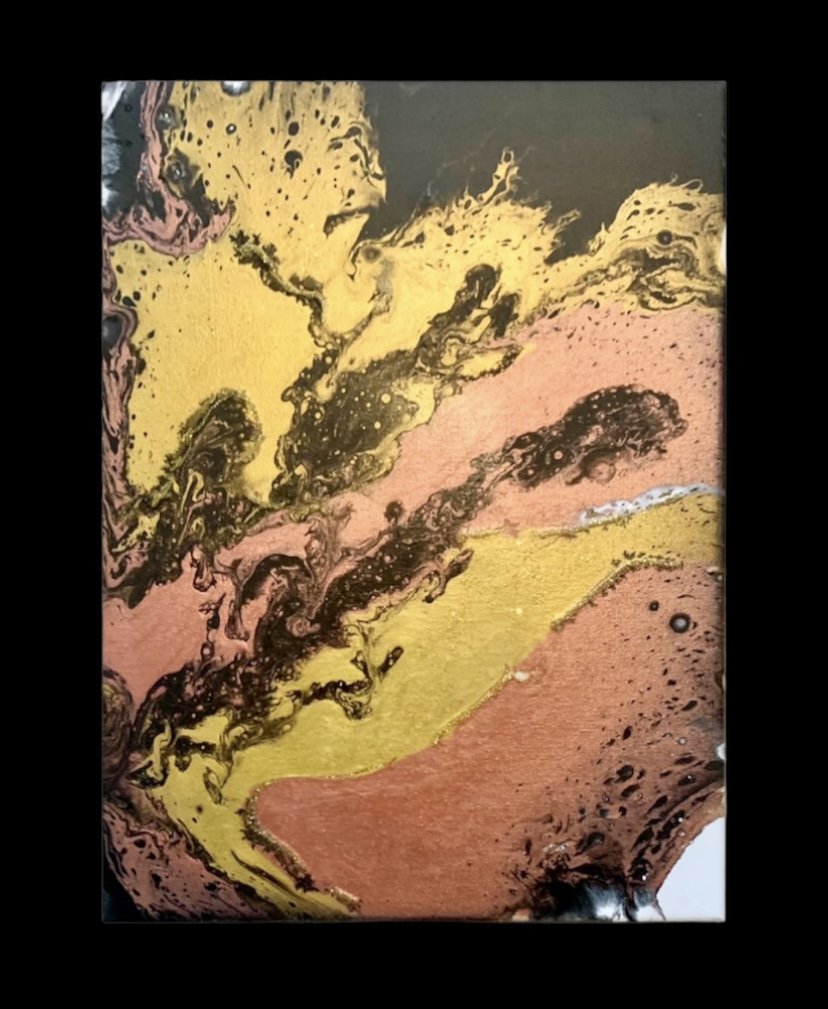 Fluid Art Kupfer Gold - Anja Hofmann