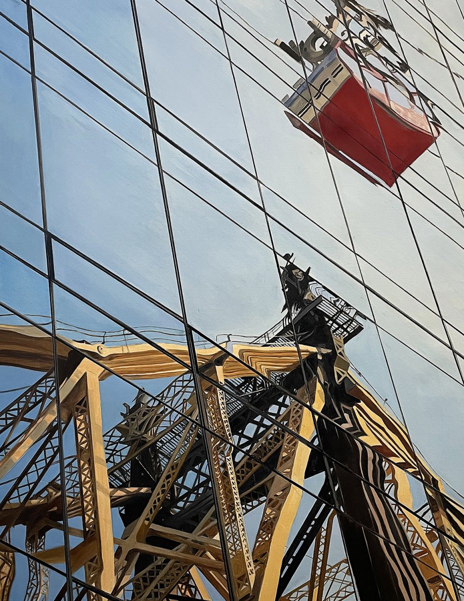 59th Street Bridge with Red Tram - Allan Gorman