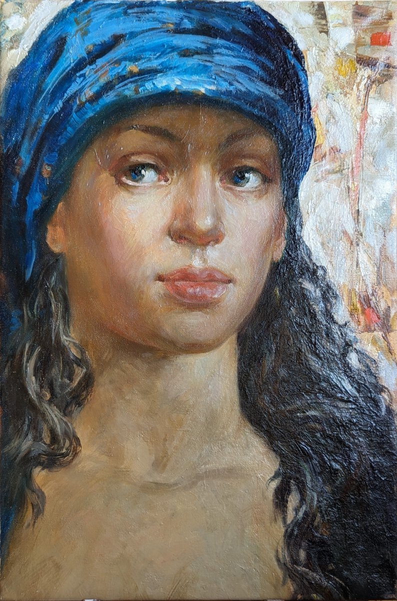 In blue scarf - Anatoliy Rozhanskyy