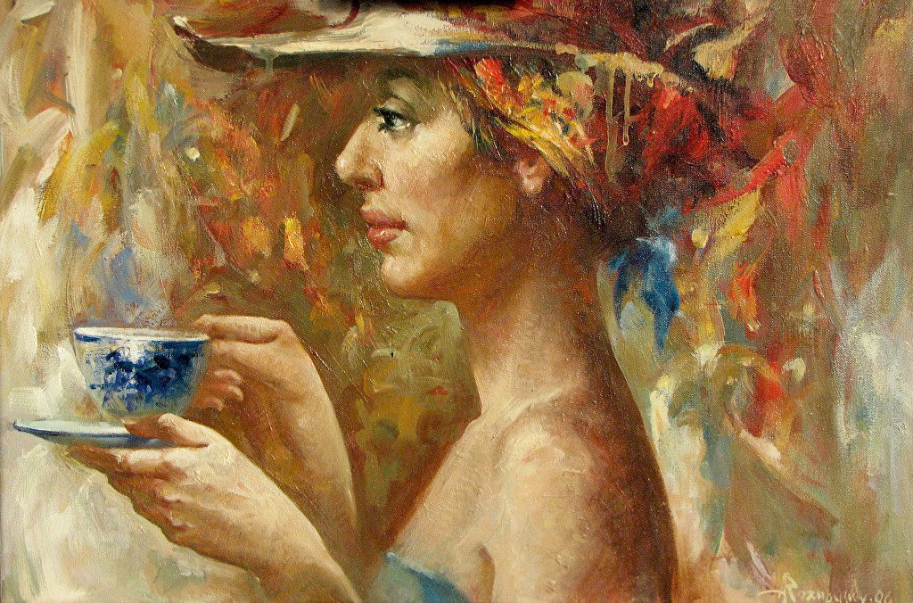 With a Blue Cup  - Anatoliy Rozhanskyy