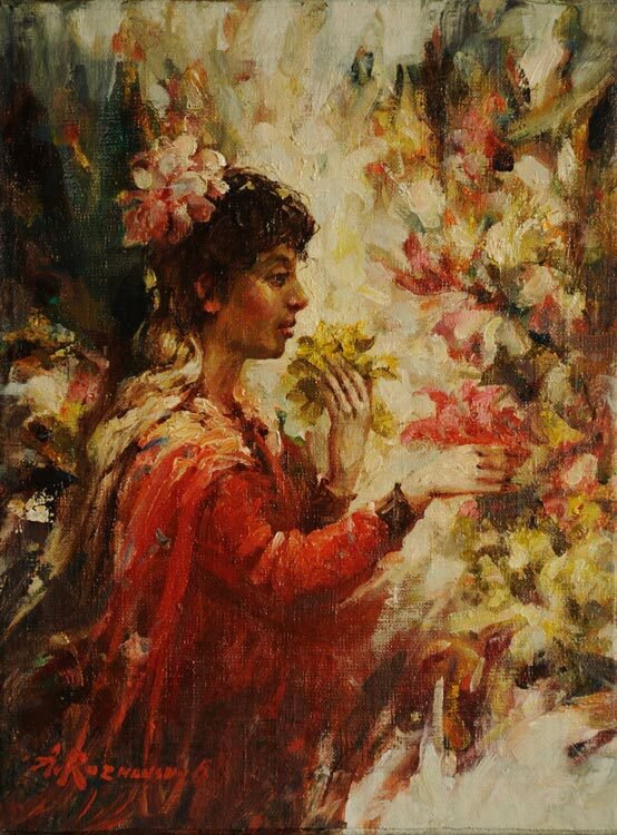 The Girl in a Garden  - Anatoliy Rozhanskyy